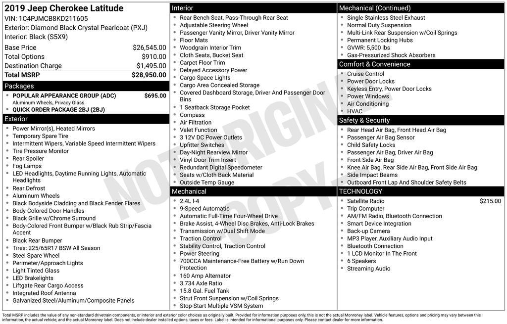2019 Jeep Cherokee Latitude 4x4