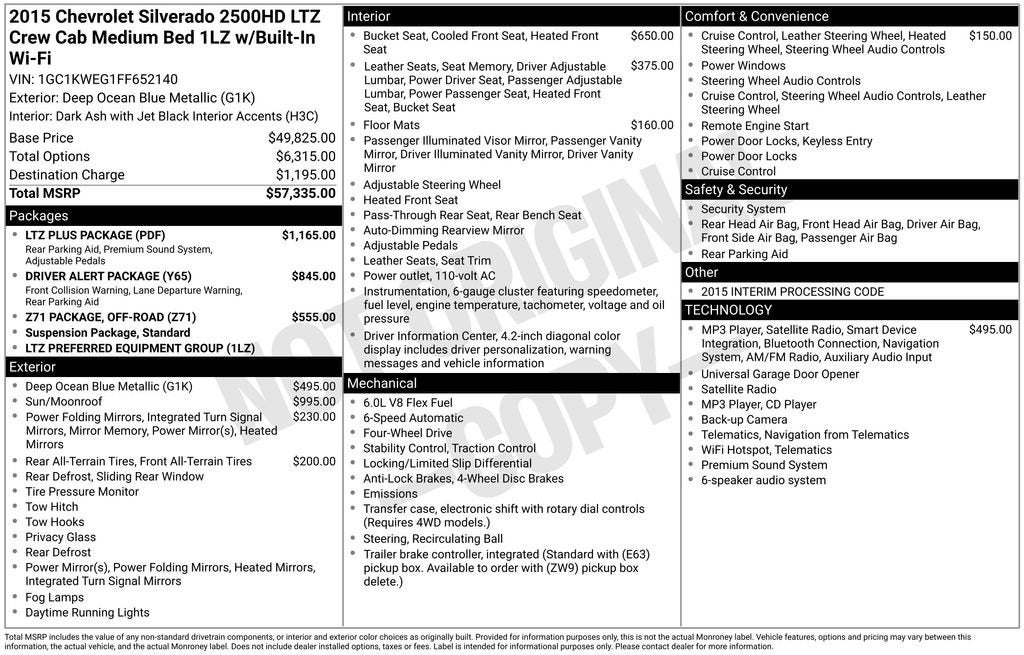 2015 Chevrolet Silverado 2500 HD LTZ