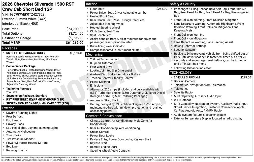 2026 Chevrolet Silverado 1500 RST