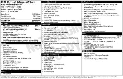 2026 Chevrolet Colorado WT