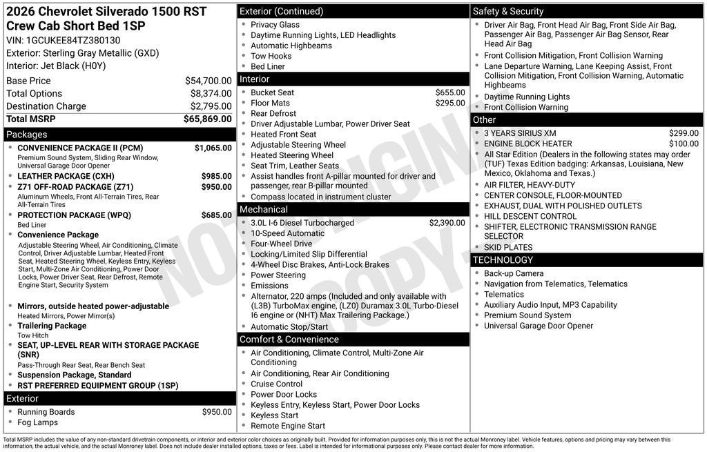 2026 Chevrolet Silverado 1500 RST