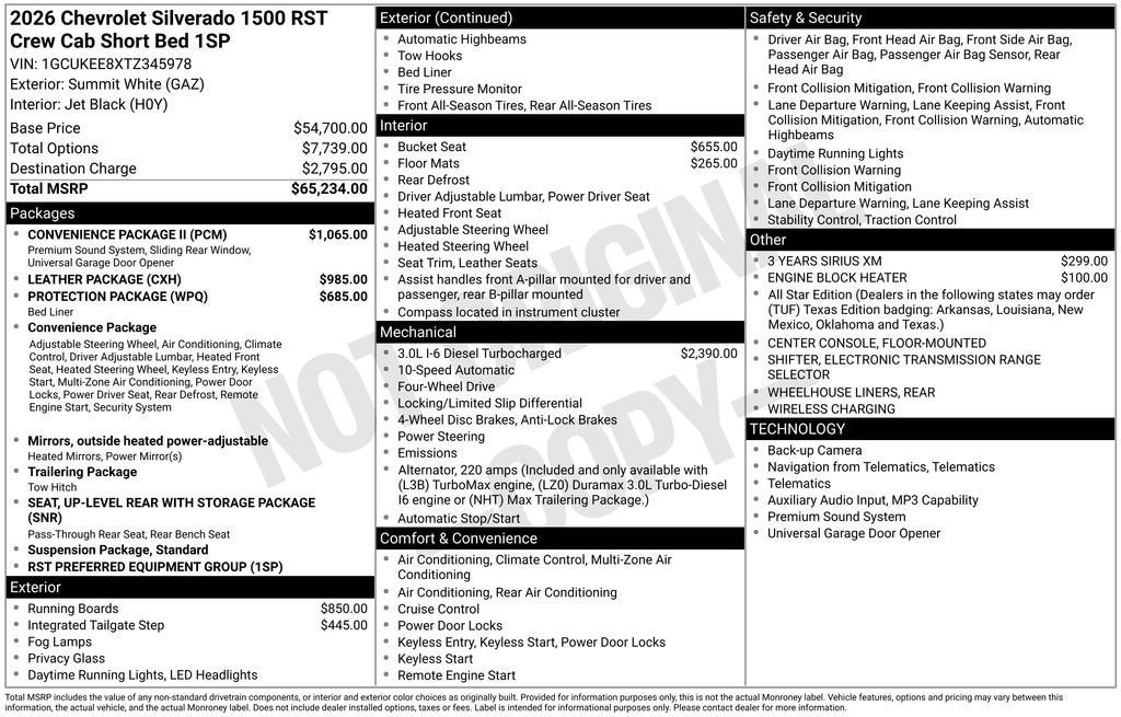 2026 Chevrolet Silverado 1500 RST