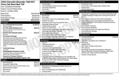 2026 Chevrolet Silverado 1500 RST