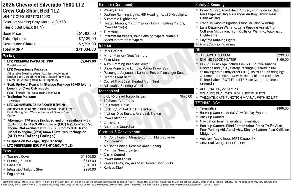 2026 Chevrolet Silverado 1500 LTZ