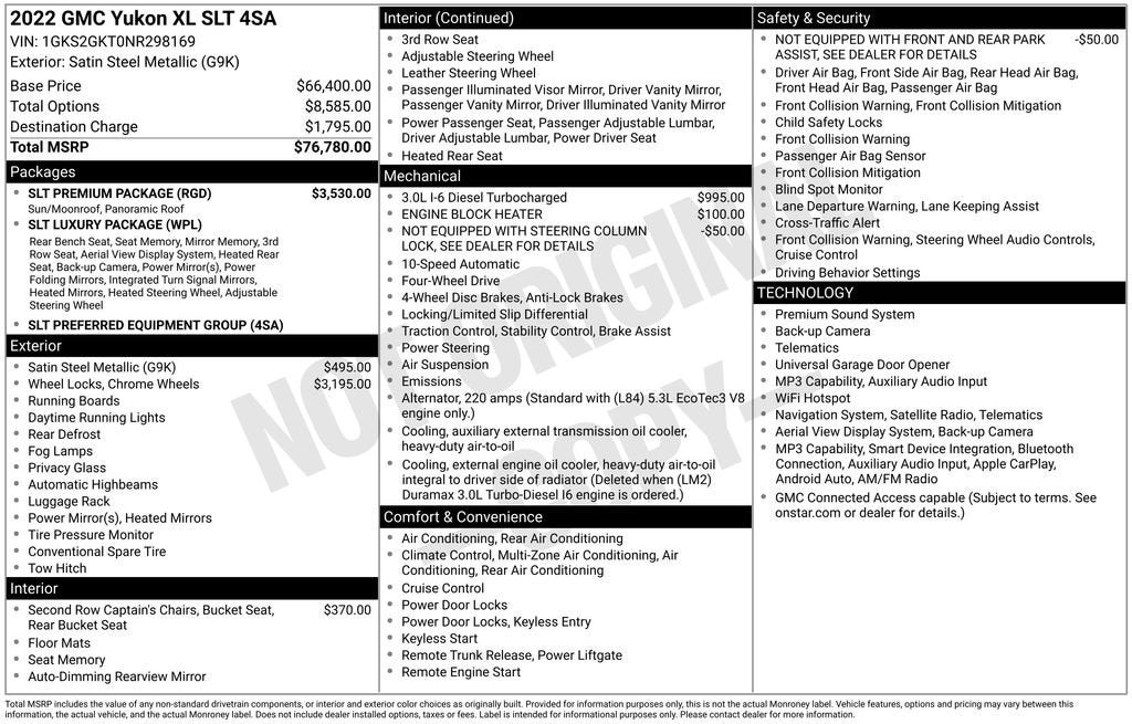 2022 GMC Yukon XL SLT