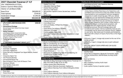 2027 Chevrolet Traverse LT