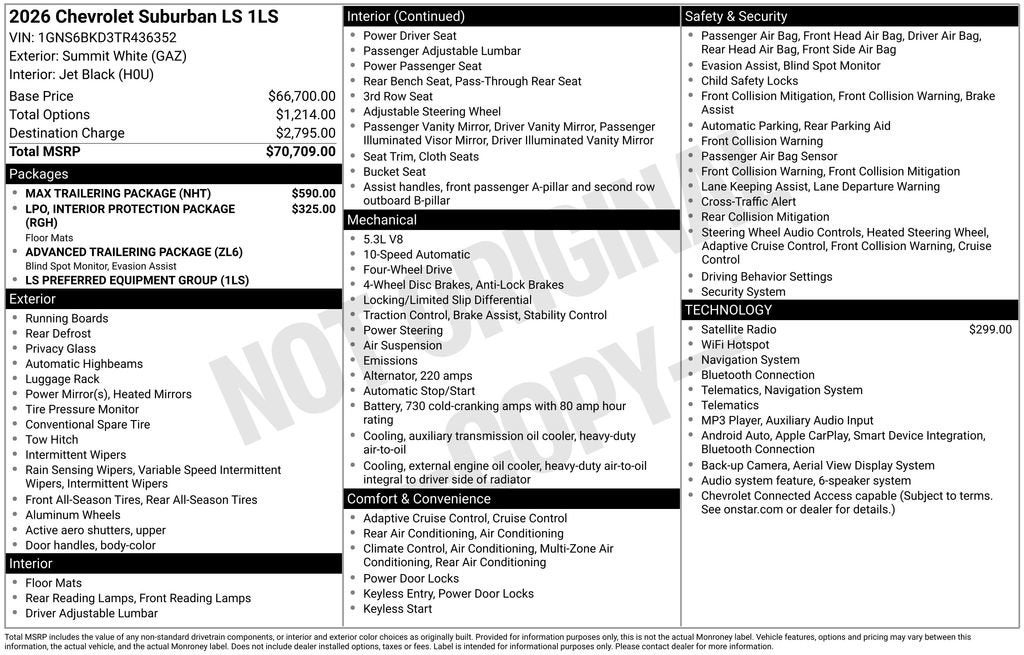 2026 Chevrolet Suburban LS
