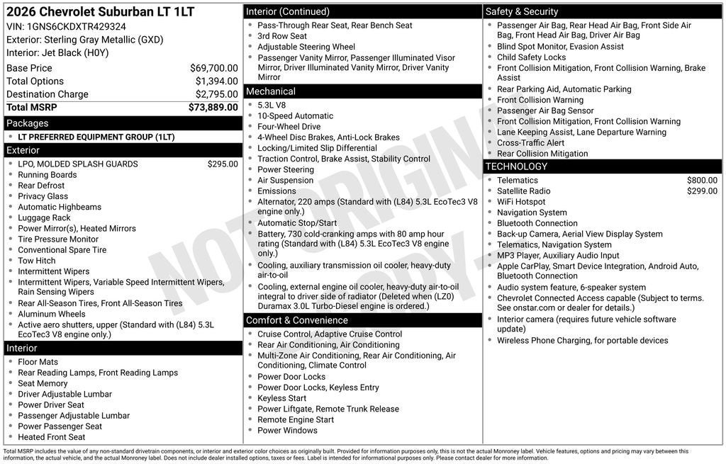 2026 Chevrolet Suburban LT