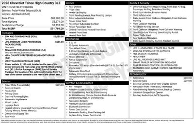 2026 Chevrolet Tahoe High Country