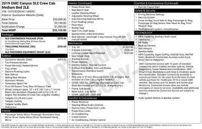2019 GMC Canyon 2WD SLE
