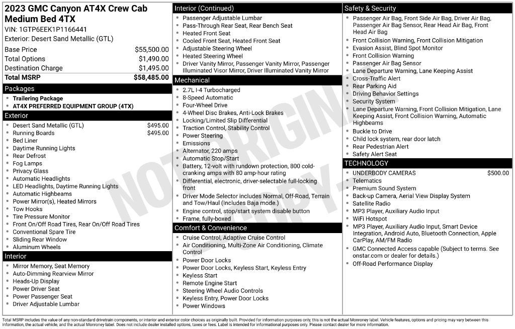 2023 GMC Canyon 4WD AT4X