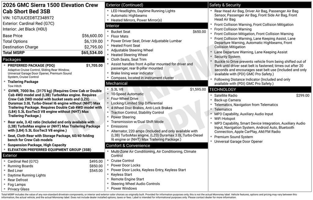 2026 GMC Sierra 1500 Elevation