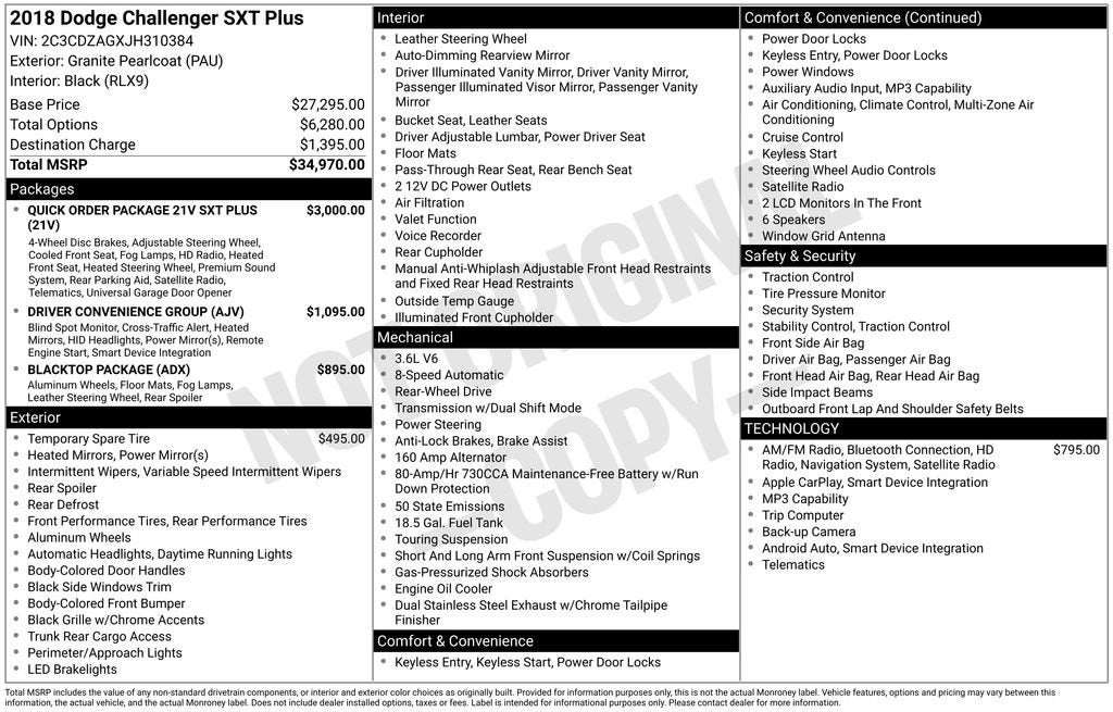 2018 Dodge Challenger SXT Plus