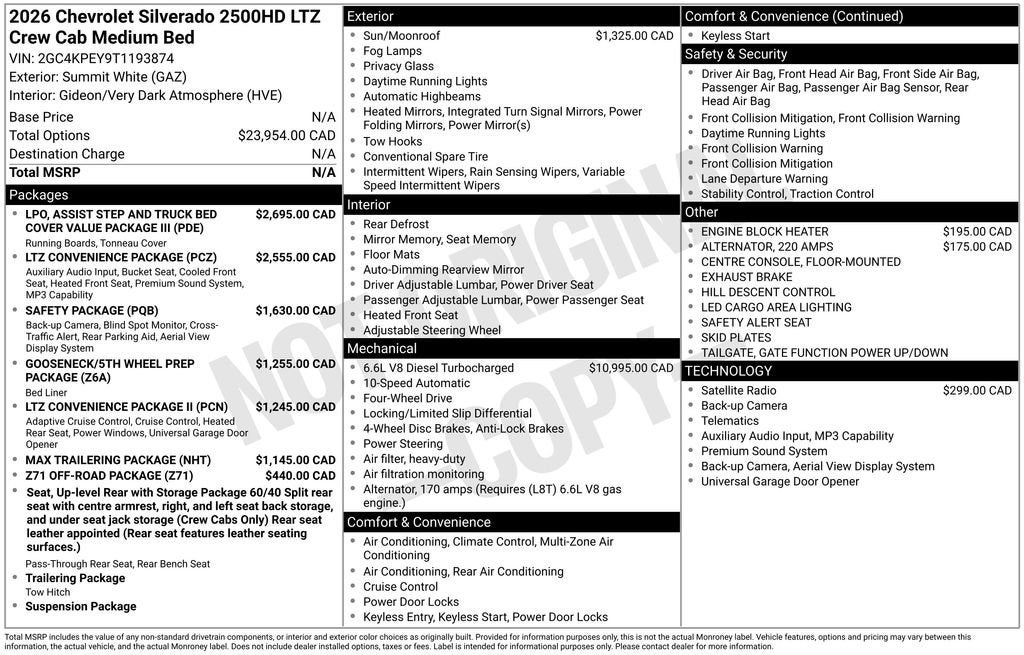 2026 Chevrolet Silverado 2500 HD LTZ