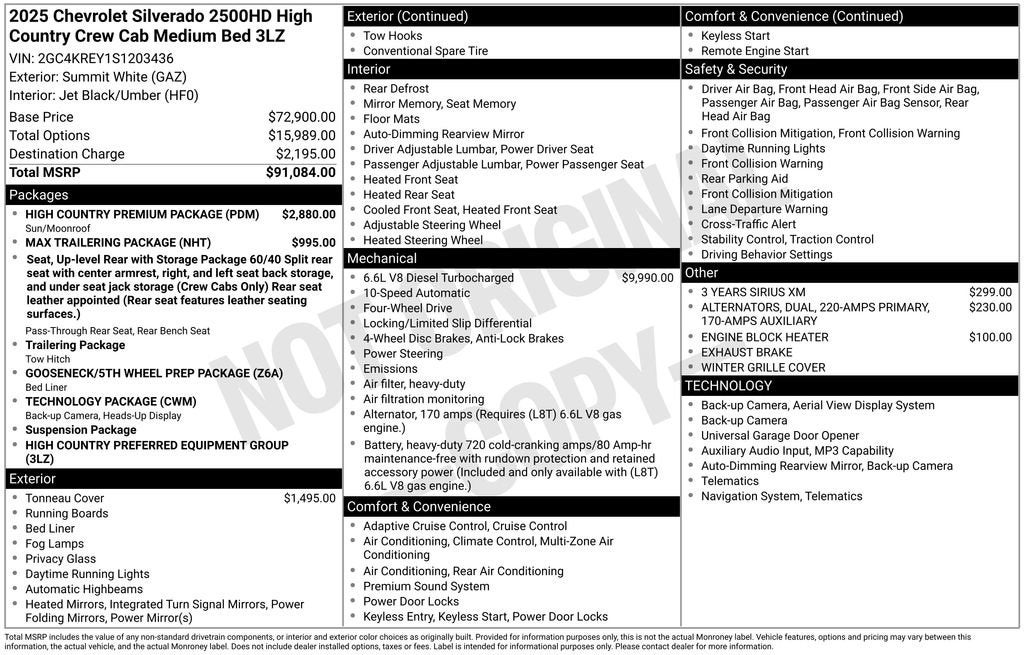 2025 Chevrolet Silverado 2500 HD High Country