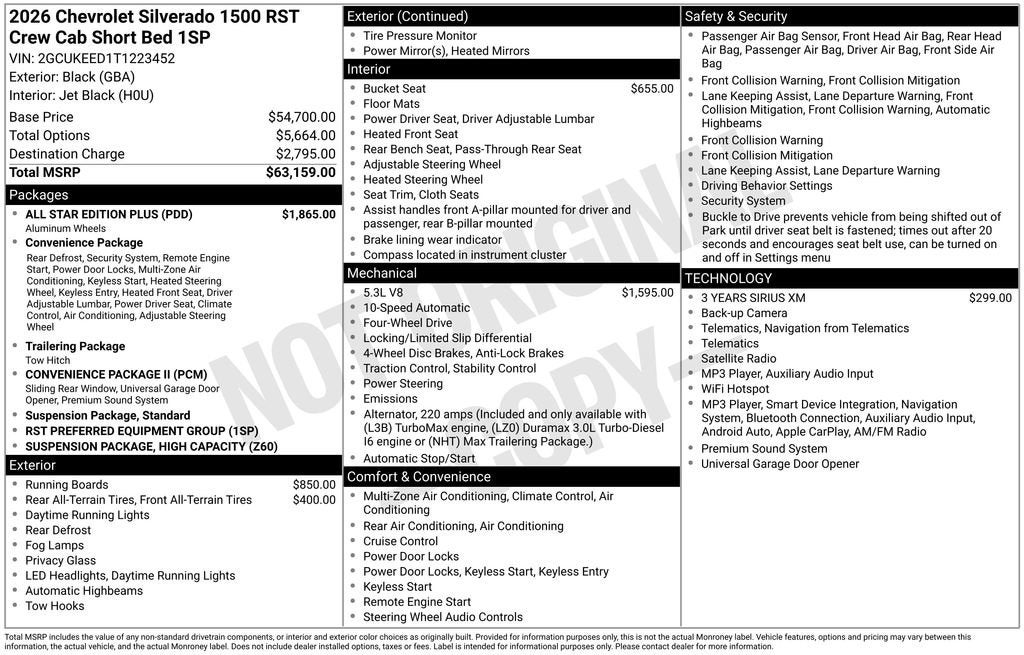 2026 Chevrolet Silverado 1500 RST