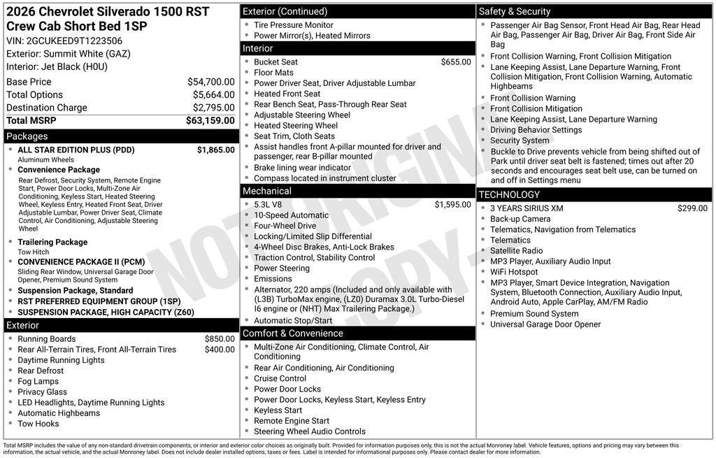 2026 Chevrolet Silverado 1500 RST