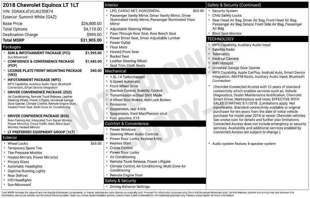 2018 Chevrolet Equinox LT
