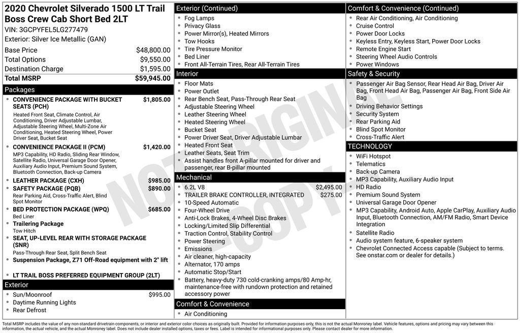 2020 Chevrolet Silverado 1500 LT Trail Boss