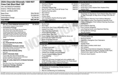 2026 Chevrolet Silverado 1500 RST