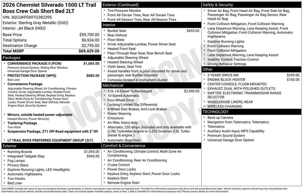 2026 Chevrolet Silverado 1500 LT Trail Boss