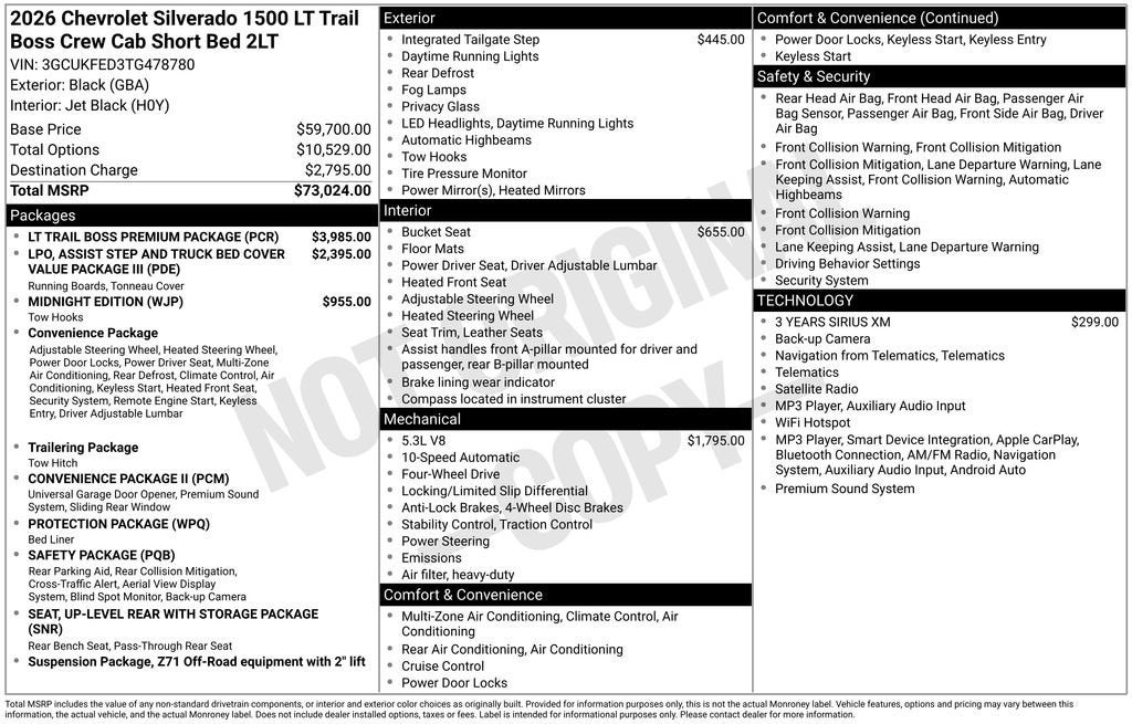 2026 Chevrolet Silverado 1500 LT Trail Boss