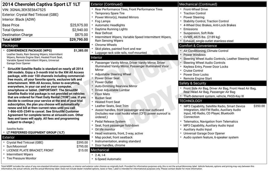 2014 Chevrolet Captiva LT