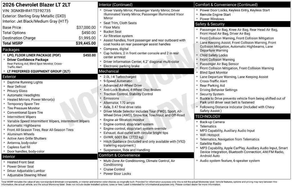 2026 Chevrolet Blazer 2LT