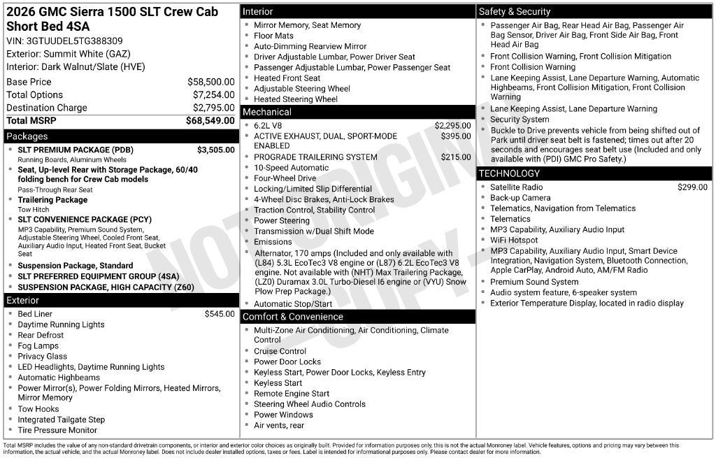 2026 GMC Sierra 1500 SLT