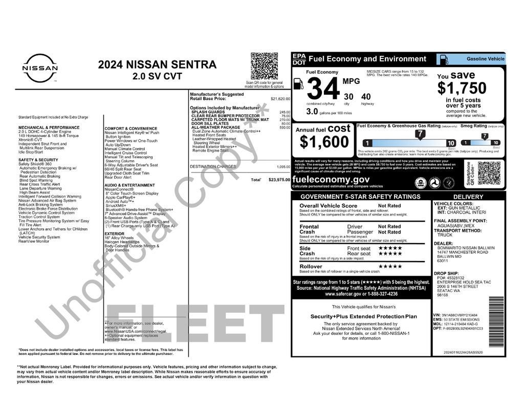 2024 Nissan Sentra SV