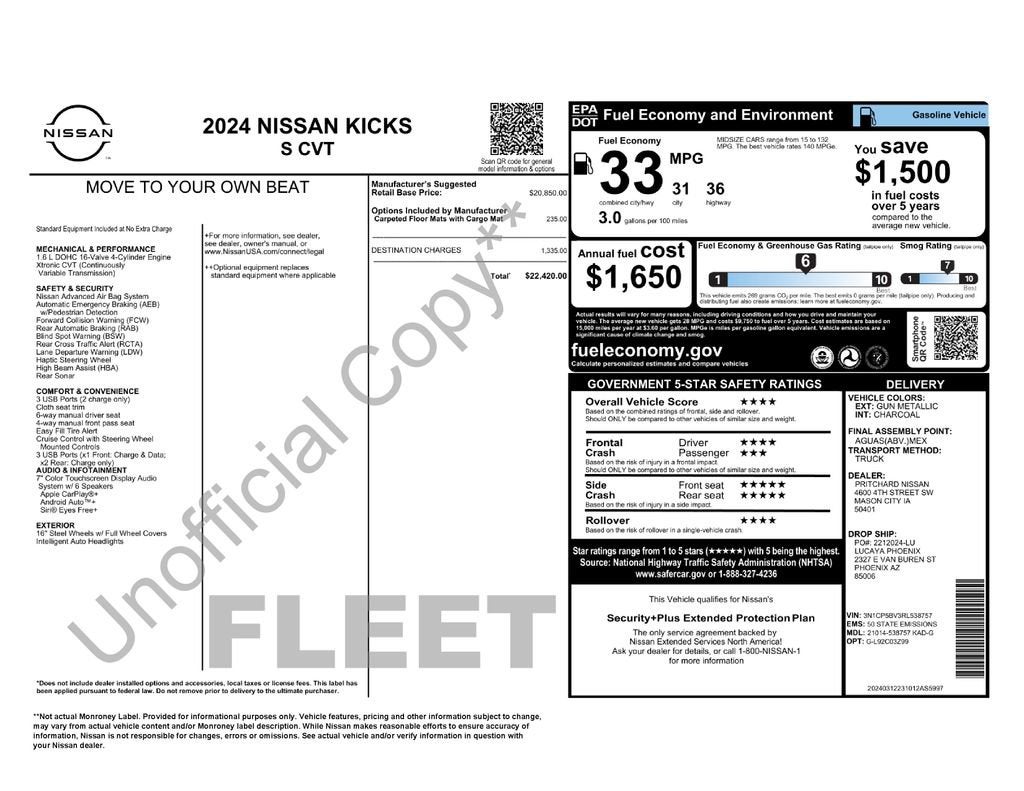 2024 Nissan Kicks S
