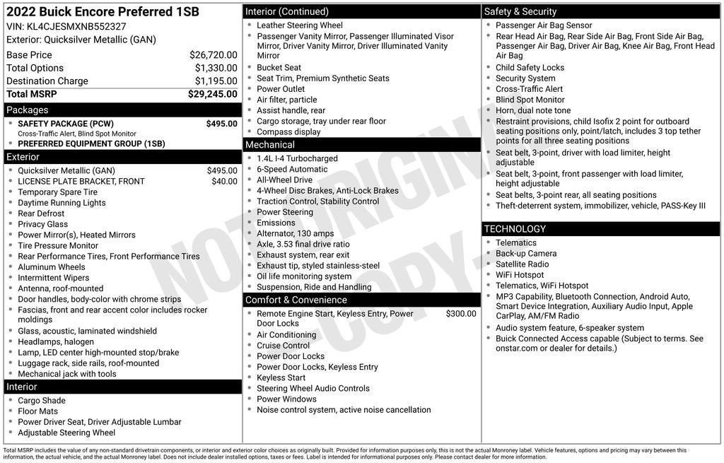 2022 Buick Encore Preferred
