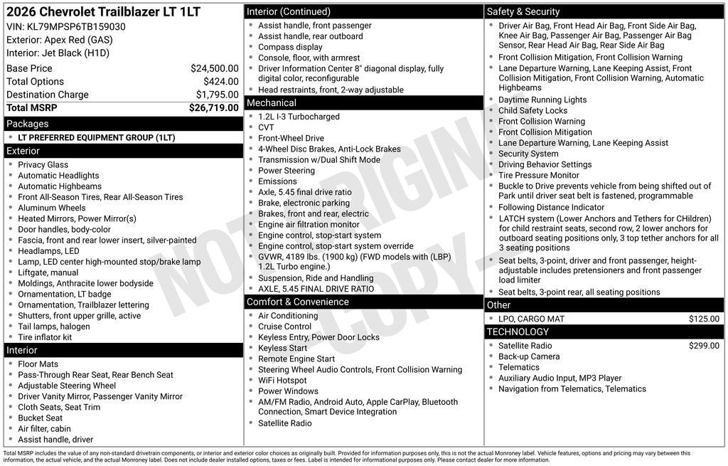 2026 Chevrolet Trailblazer LT