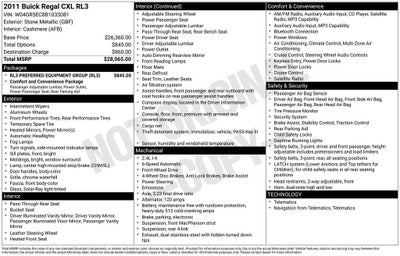 2011 Buick Regal CXL RL3