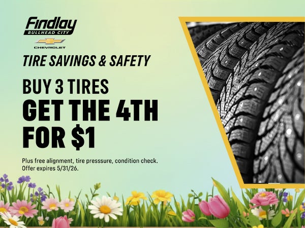 Buy 3 Tires, Get 1 for $1